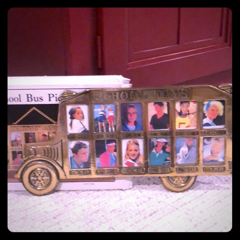 Two (2) Solid brass School Picture Frame